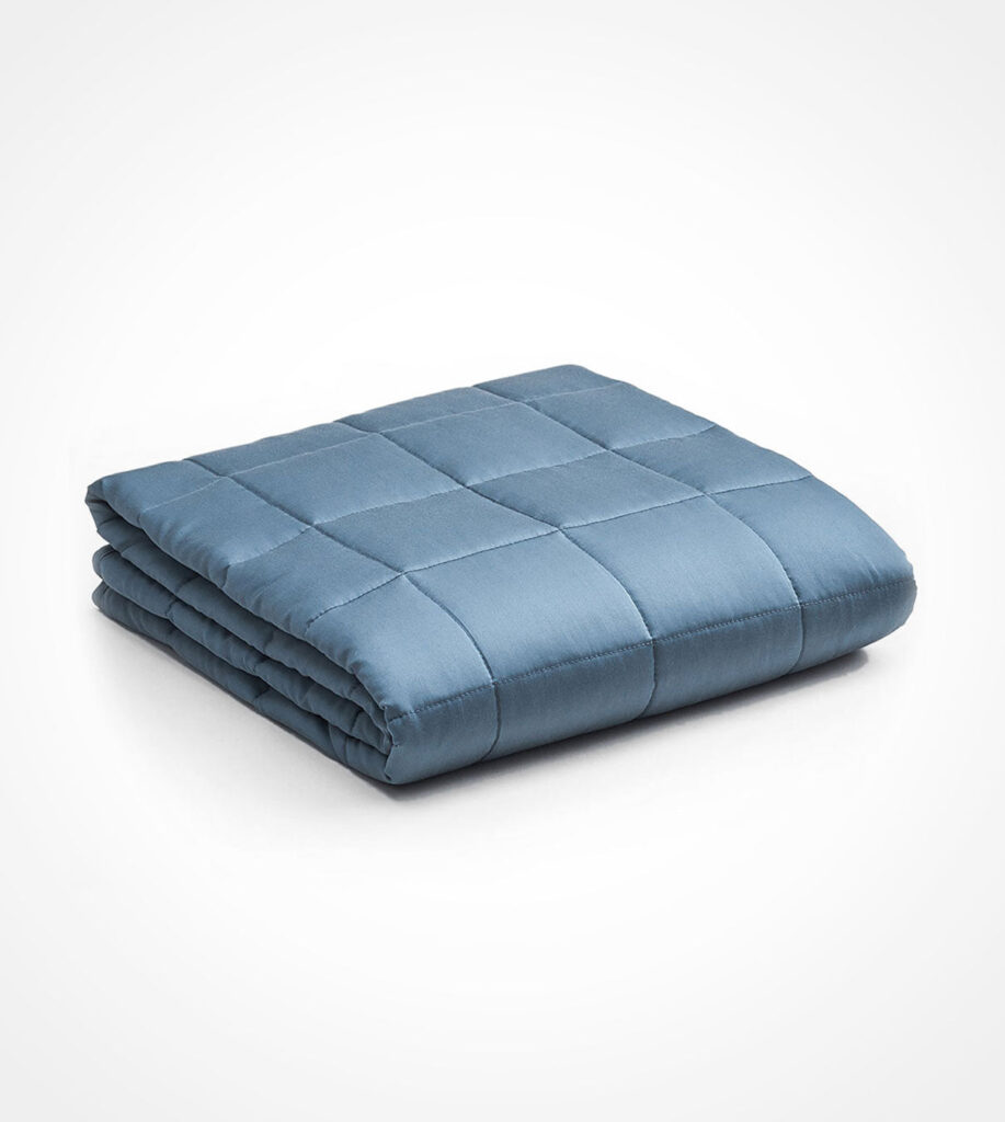 YNM Home Cooling Bamboo Weighted Blanket in Blue Grey