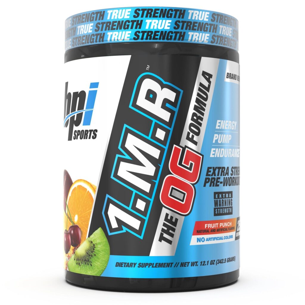 BPI Sports 1.M.R OG Pre-Workout tub, Fruit Punch flavor