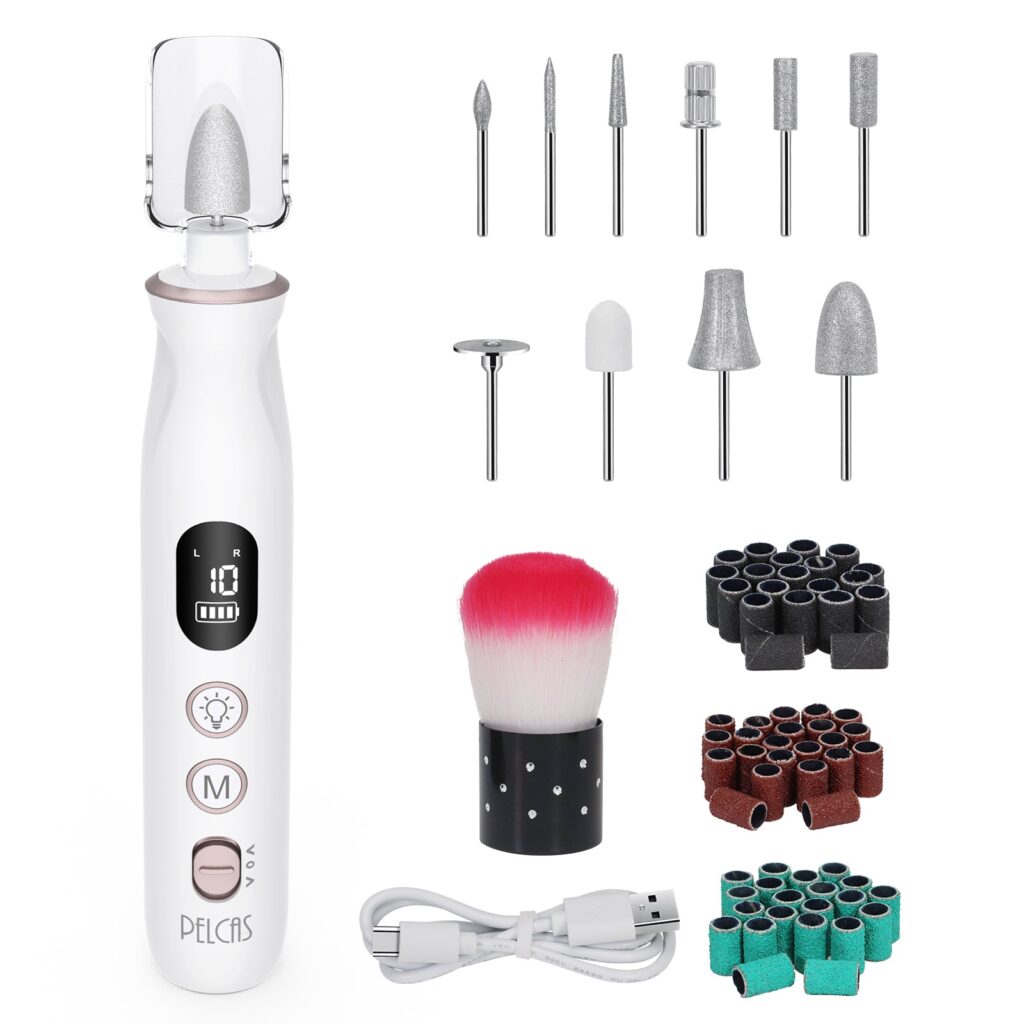 Pelcas 10-Speed Nail File with LCD screen and LED light
