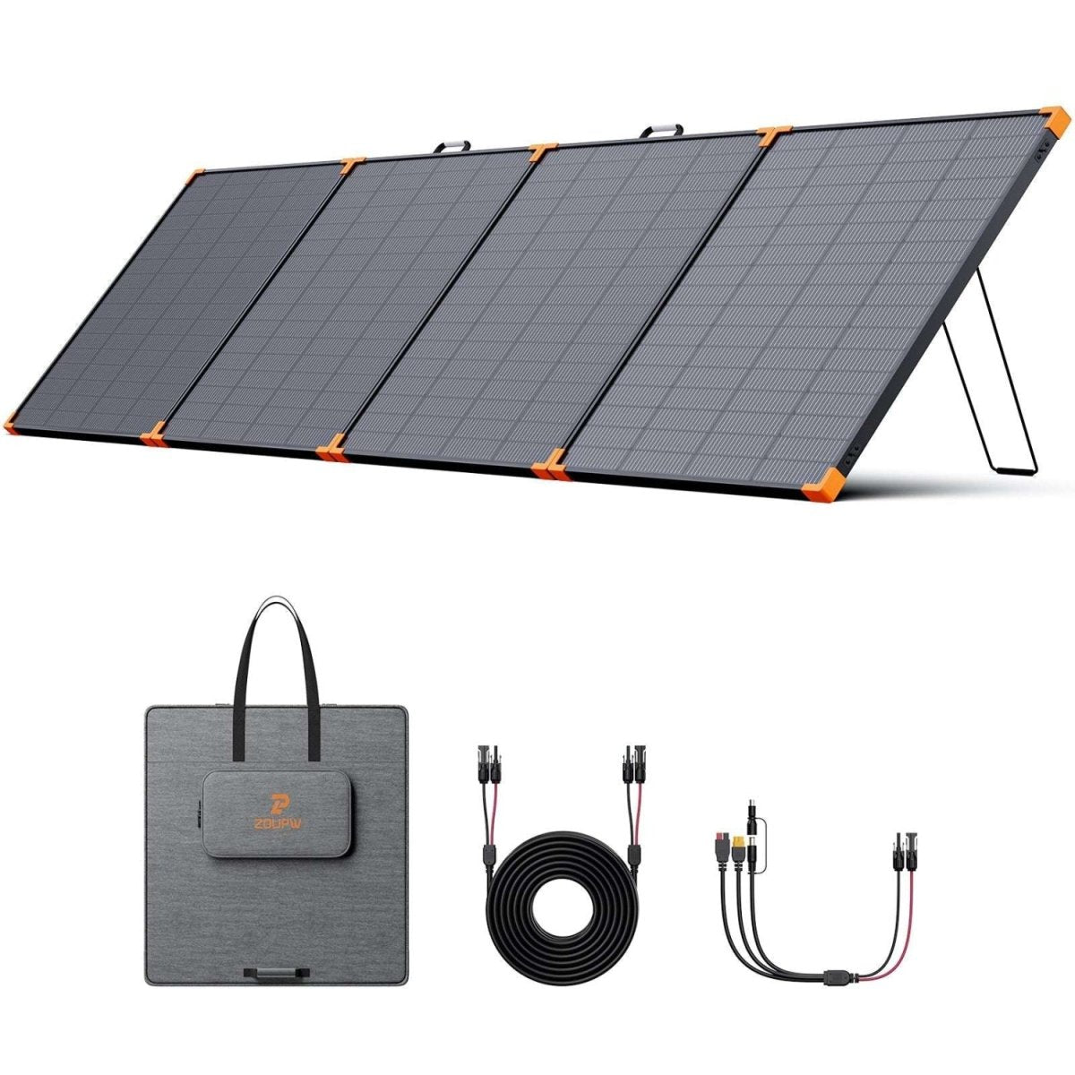 ZOUPW 450W N-Type 16BB portable foldable solar panel unfolded outdoors
