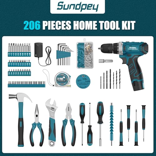 Sundpey tool kit case open showing genuine drill and tool set layout
