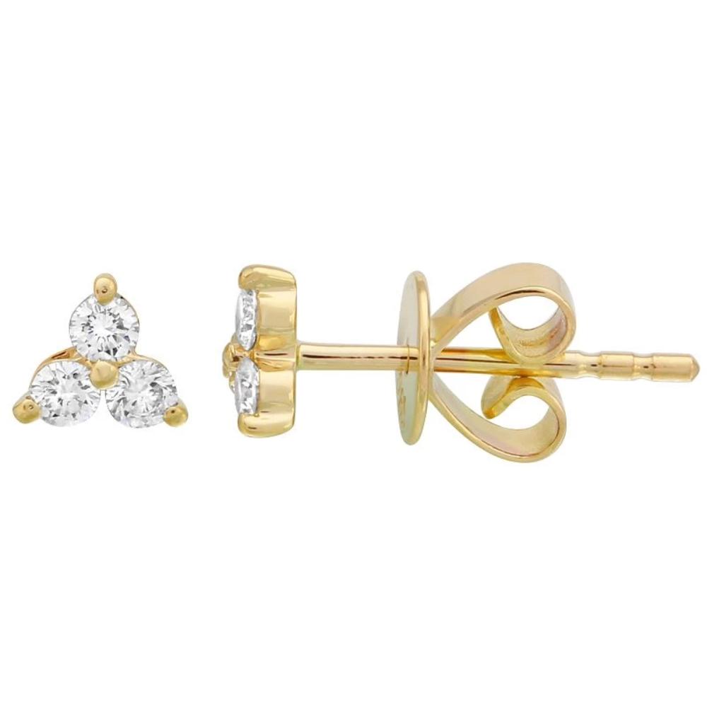Monisha Melwani Gold Diamond Trio Earring, the brand's best-selling piece starting at $128