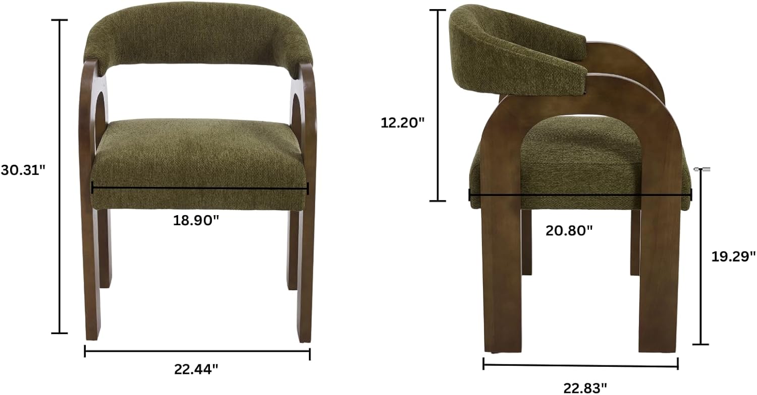 DAYALANE Farmhouse Dining Chair dimension diagram showing height, width, and depth measurements
