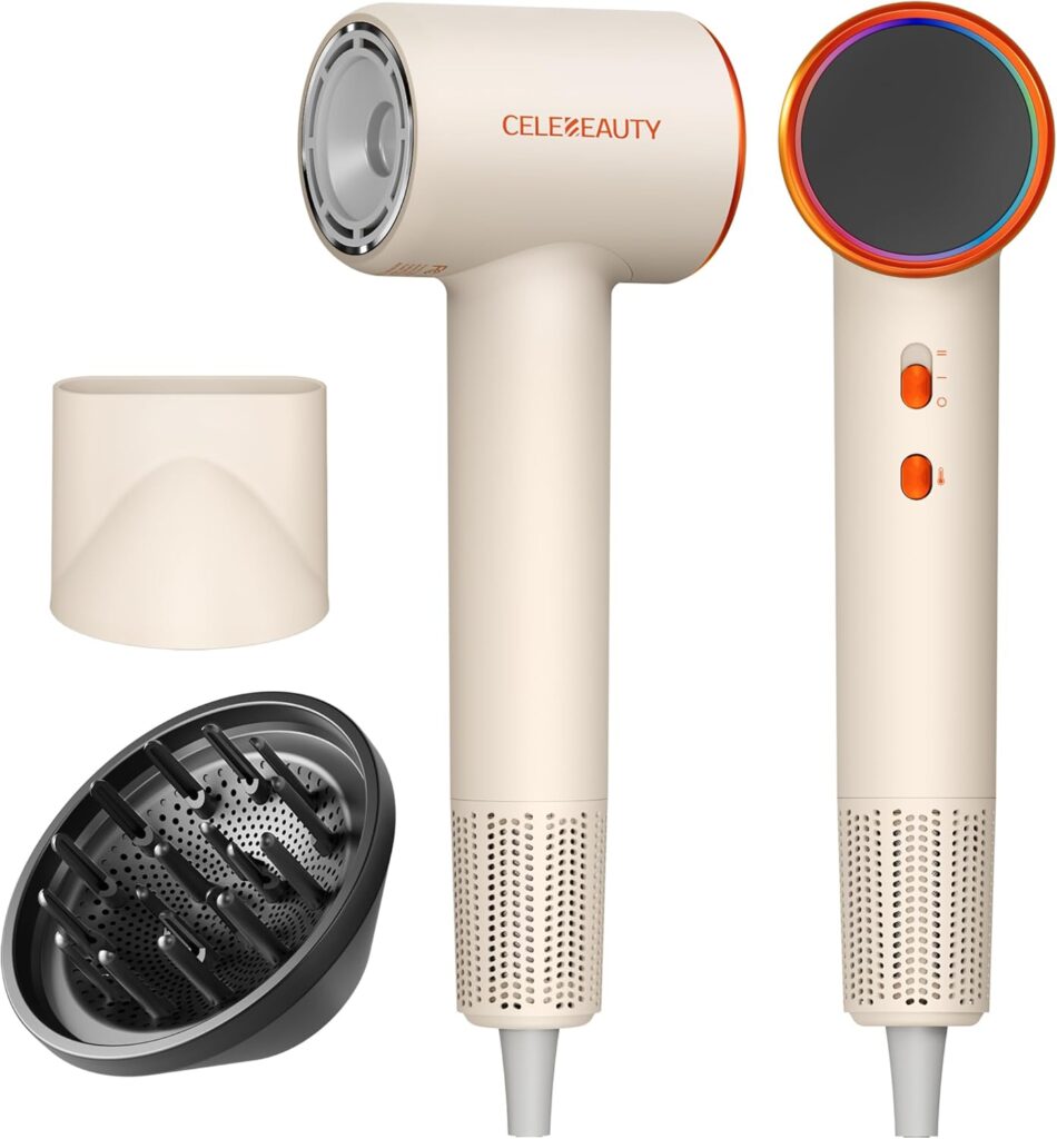 Authentic Celebeauty branded hair dryer with logo visible on the barrel