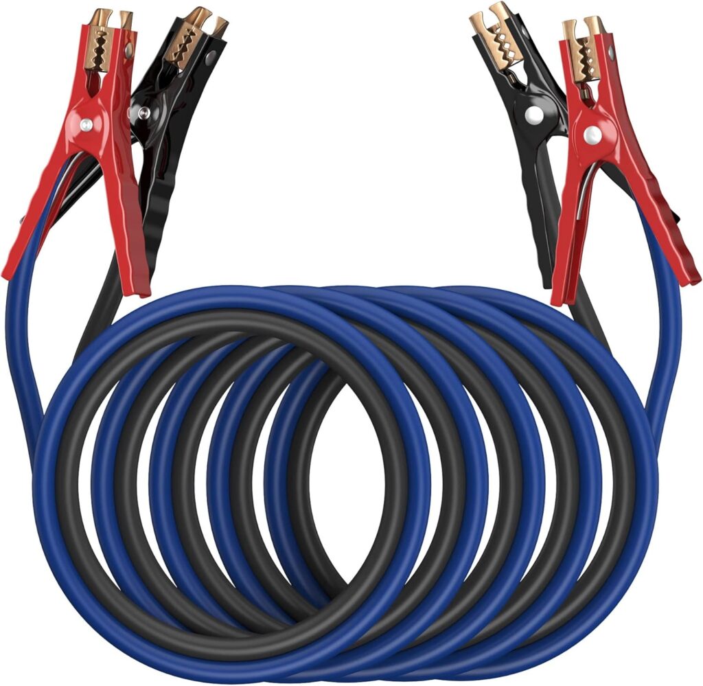 ExtreSpo Heavy Duty Jumper Cables kit with carrying case, gloves and brushes