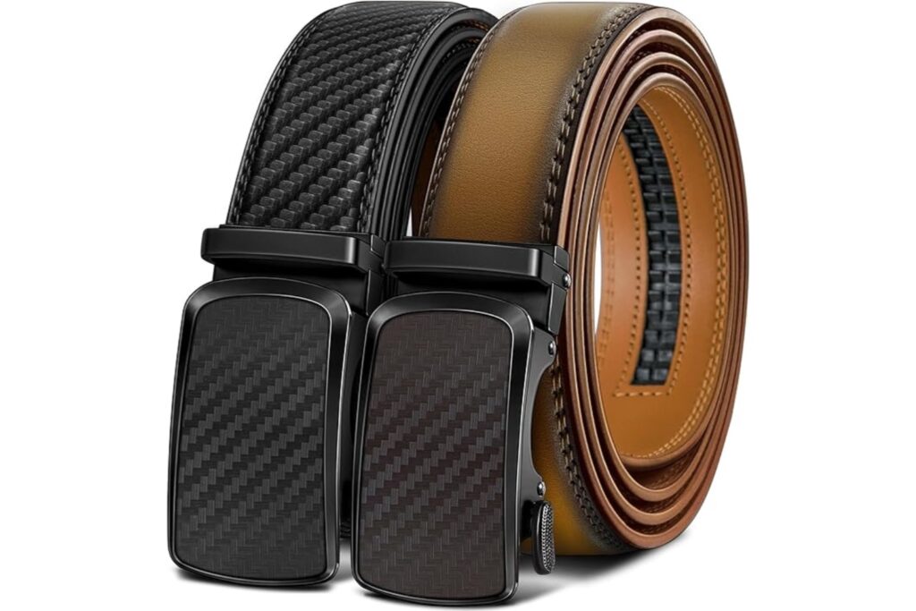 BULLIANT ratchet belts with trim-to-fit leather straps