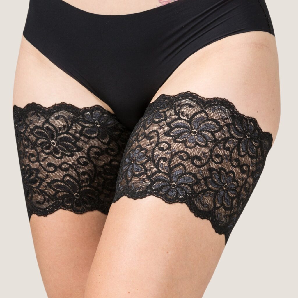 Bandelettes Dolce Lace thigh bands in black