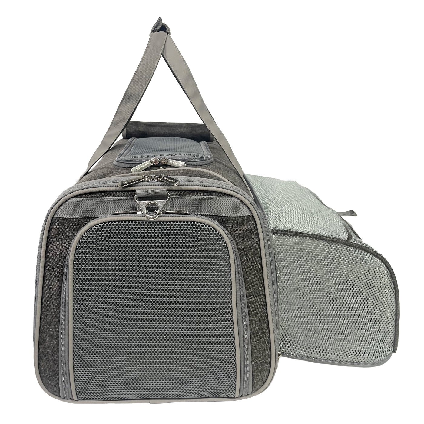 Mesh ventilation panel on the Mr. Peanut's Gold Series carrier
