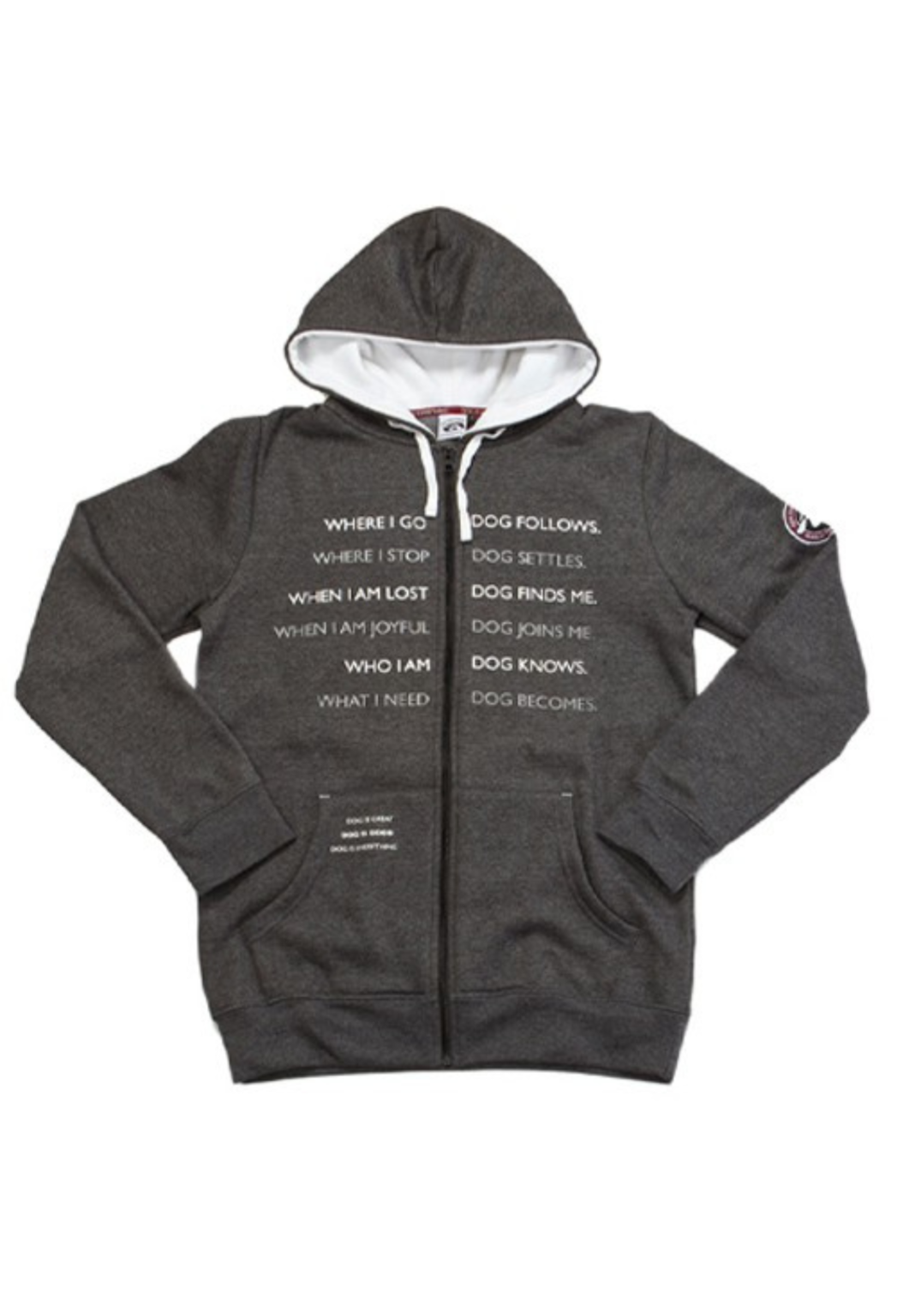 Dog Is Good Zip Hoodie Review: Is the “Dog Codependent” Hoodie Worth $74.99? Dog Is Good Zip Hoodie Dog Codependent in charcoal grey
