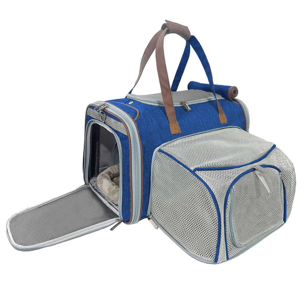 Mr. Peanut's Gold Series Standard Expandable Pet Carrier V3.0 in Deja Blue