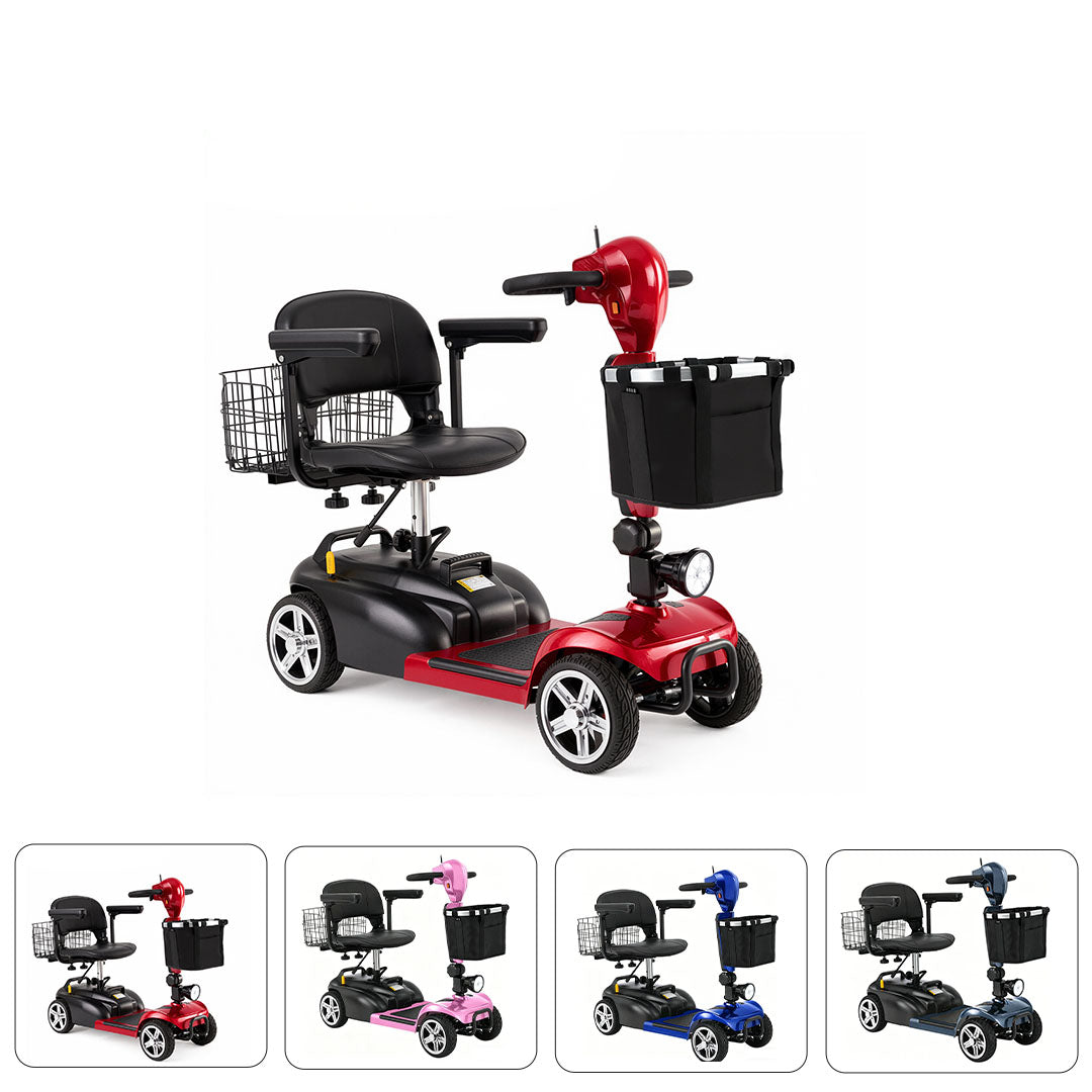Ecomobi MS02 4-wheel mobility scooter in an outdoor setting