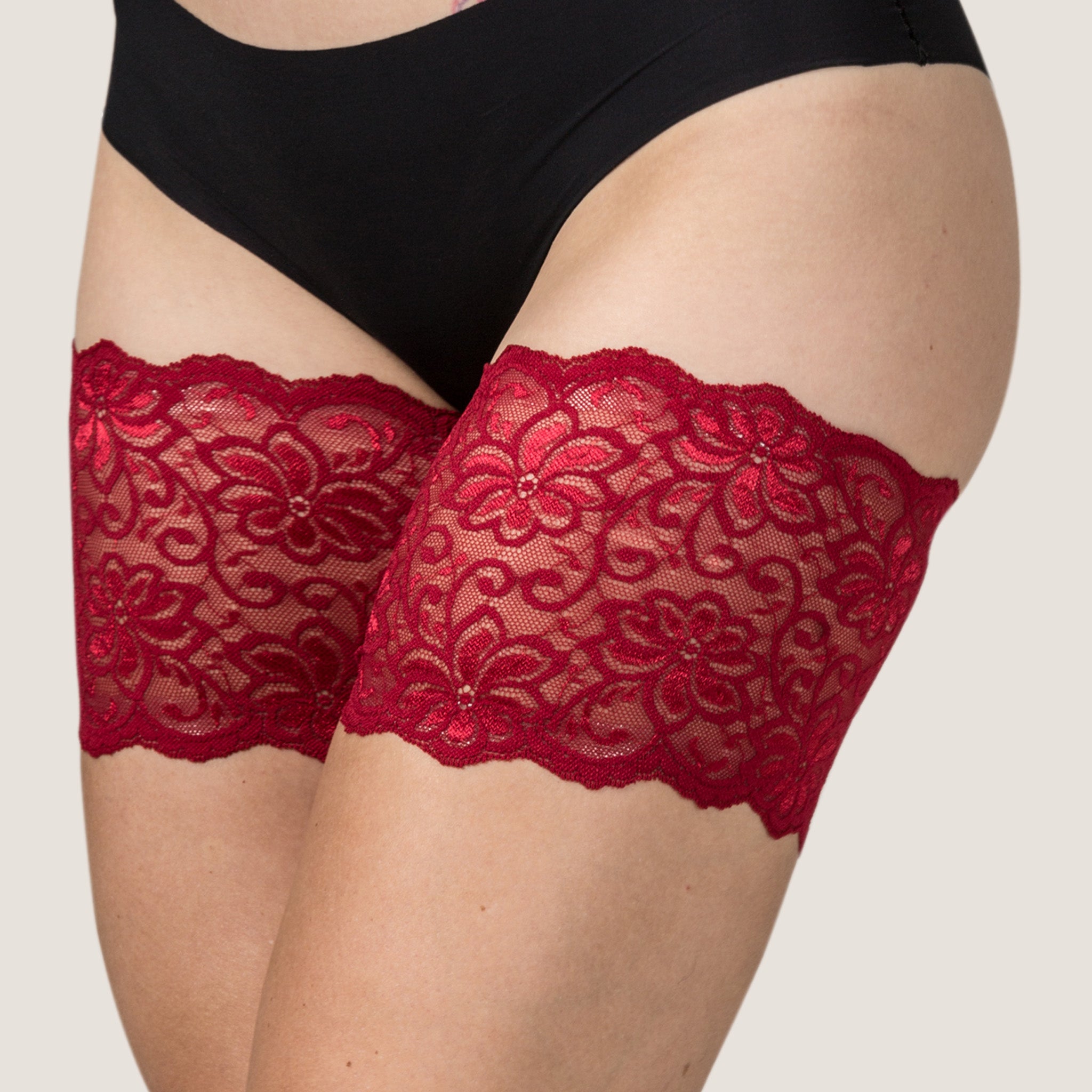 Bandelettes Dolce Lace thigh bands in red