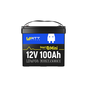 WattCycle 12V 100Ah Mini Bluetooth LiFePO4 battery
