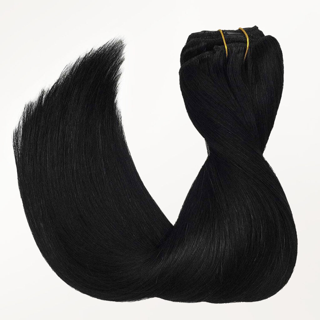 GOO GOO Hair Classic Clip-In Hair Extensions in Jet Black