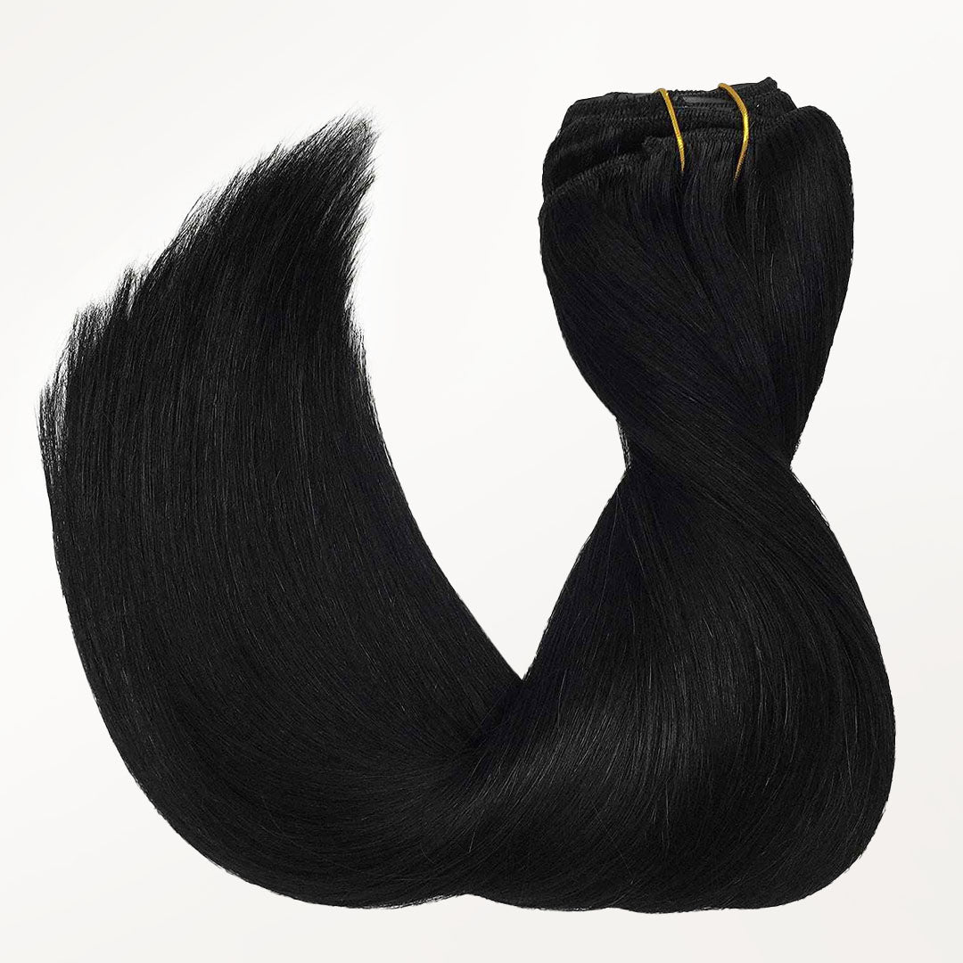 GOO GOO Hair Classic Clip-In Hair Extensions in Jet Black