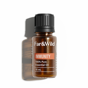 Far&Wild Immunity blend next to comparison notes