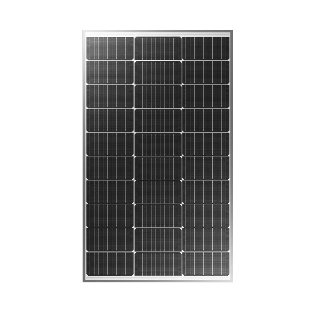 JJN 100W monocrystalline solar panel mounted for RV use
