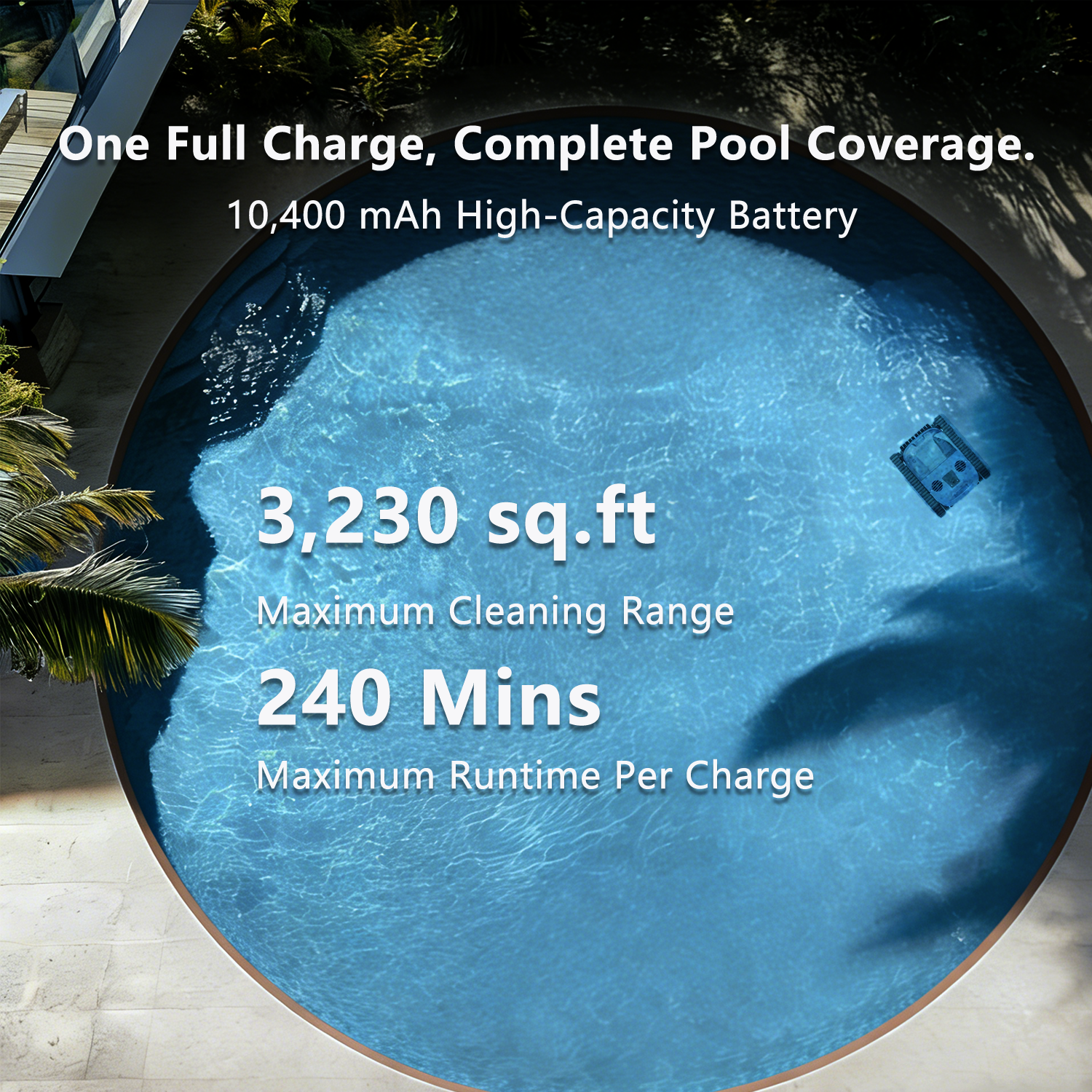 Seauto SAT40 pool coverage and navigation path diagram