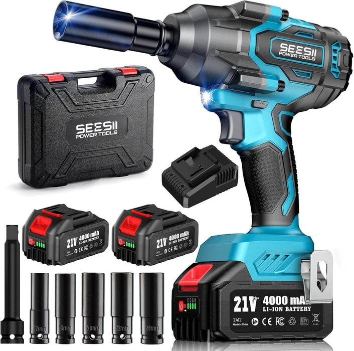 SeeSii WH760 cordless impact wrench with case and accessories