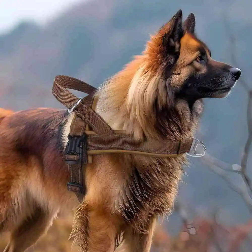 Heapet Saddle Reflective Front Clip Harness on a dog